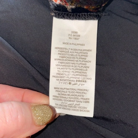 Boden Elsie Black Paisley Velvet Midi Dress Long Sleeve Women’s 10 Petite - Picture 7 of 7